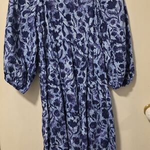 Universal Thread Blue and Purple Floral Maxi Dress
